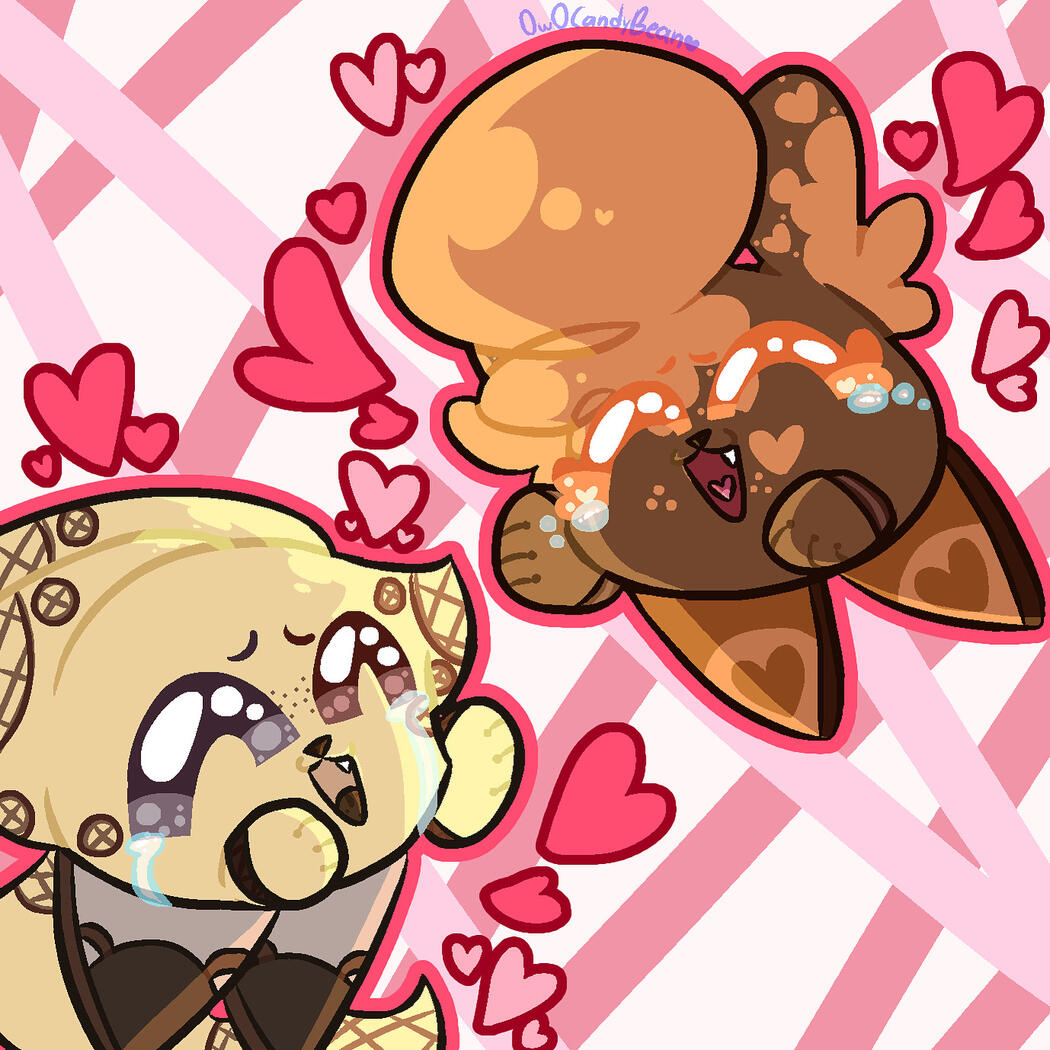 Kirby oc Hershey and Wafer!!